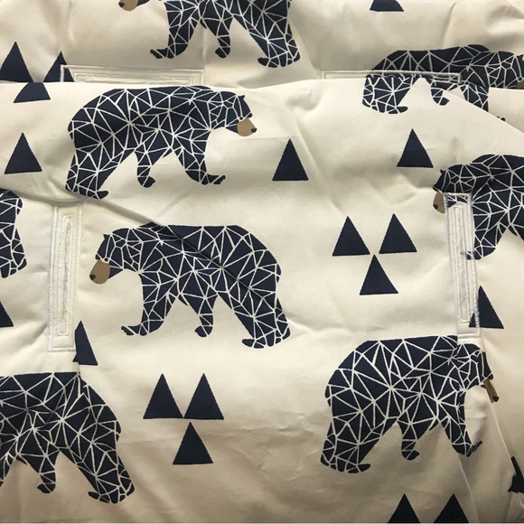 Baby Stroller Cushion, Universal Breathable Carriage Mat White Bear Print - Picture 5 of 6